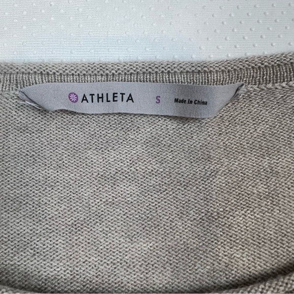 Athleta Merino Extra Fine Wool Sweater Pullover Women S Long Sleeve Tan Brown - Picture 10 of 12